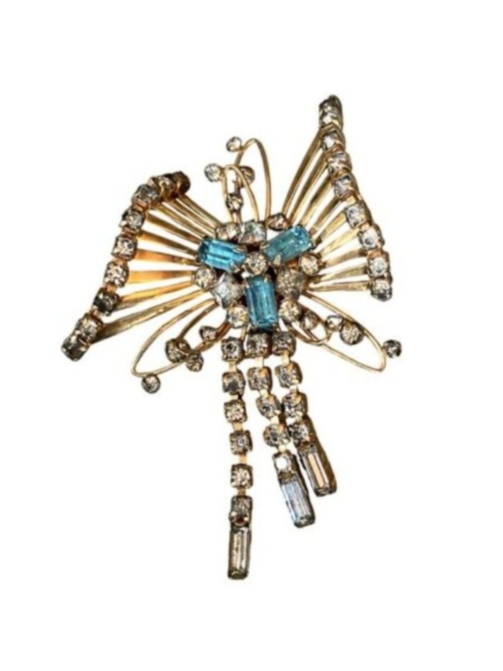 Signed 1/20 12K Gold Filled Butterfly Brooch Pendant Figural Jewelry Vintage